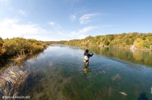 Sean Visintainer casting among the sockeye in Alaska