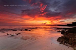 A very vivid Bahamas sunrise in June near the hotel.