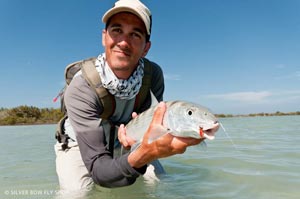 Mike's holding his final and largest Bonefish that he caught the last day.