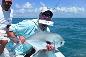 Doug Brady with his second permit of the tournament for team Fly Treks!