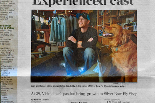 Spokane Newspaper article on Silver Bow Fly Shop's owner Sean Visintainer