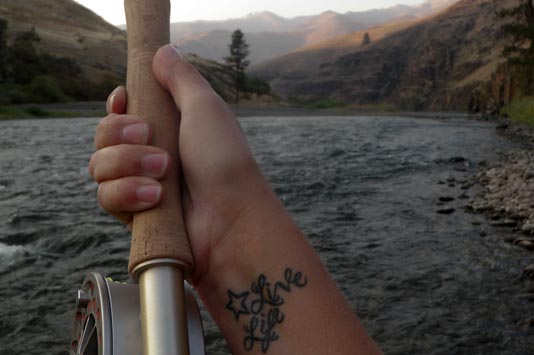 Fishing a Winston Spey Rod on the Grande Ronde River.