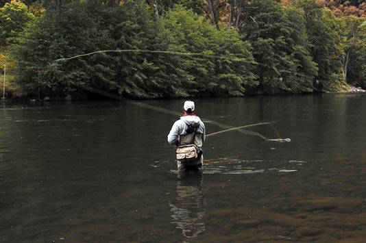 Sean Visintainer Spey Casting for Steelhead on the Klickitat River in Washington State.