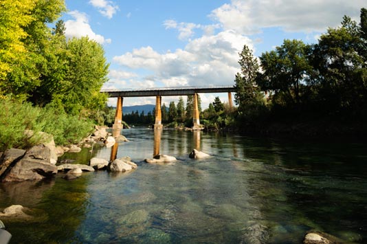 Spokane River near the Valley Mall.