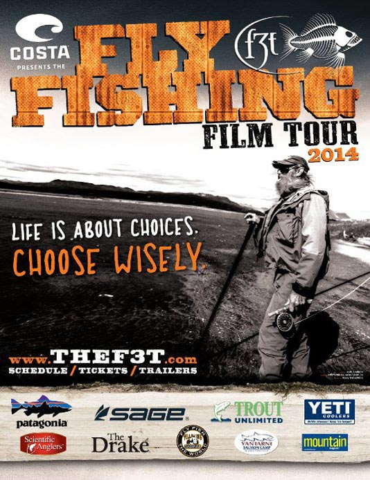 F3T Fly Fishing Film Tour Poster Bing Crosby Spokane Washington.