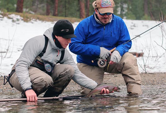 Spokane River Winter Fly Fishing for Redband Trout.