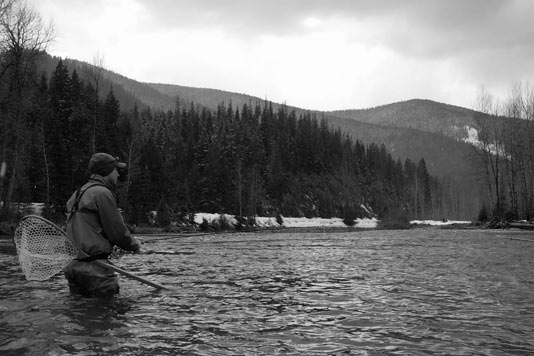 Fishing high water on the Coeur d'Alene River.