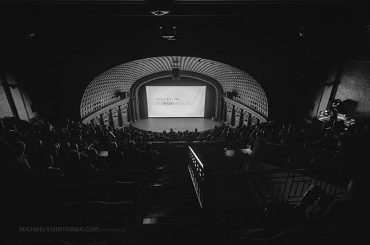 Looking down at the attendance at the Bing Crosby Theater.