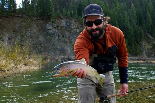 Bo Brand with a St. Joe River. Cutthroat Trout.
