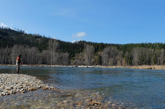 Bo Brand fishing a really big slow, soft pocket with streamers on the St. Joe River.