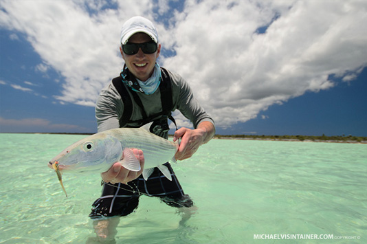 Nick Durrant with his first Bonefish.