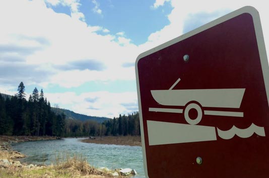 Boat Access Sign.