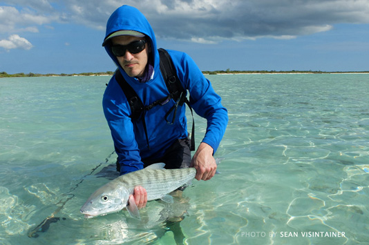 Streamer Stan getting a the trip started with a nice Bonefish.