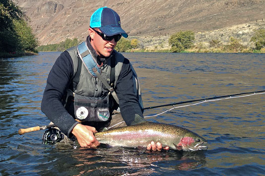 Deschutes River Steelhead caught by Sean Visintainer.