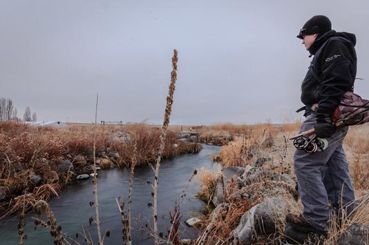 Sean Visintainer overlooking Rocky Ford Creek, Washington