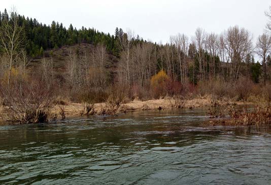 Fishing Side Channels where a section of the main river splits off and creates another channel.