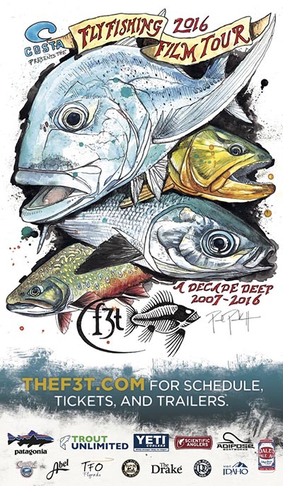 2016 F3T Fly Fishing Film Tour Poster.
