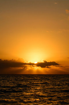 Holbox Sunrise over the Yalahau Lagoon.