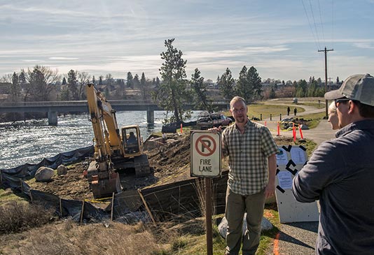 Island's Trailhead Boat Slide/Launch, Spokane River.