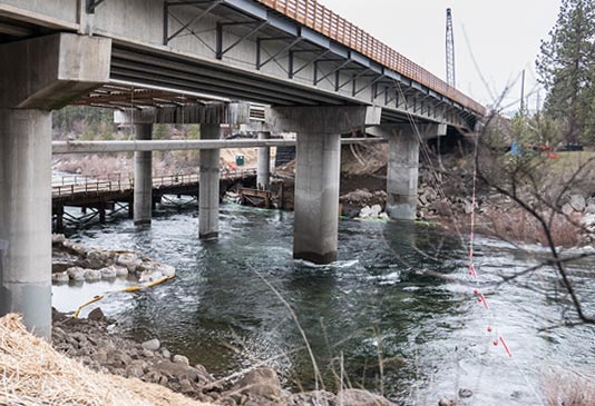 Upstream of the Sullivan Bridge Boat Traffic Closure.