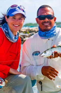 Bonefish on the fly -  Turneffe Flats, Belize.