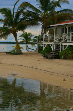 Lodge and Beach -  Turneffe Flats, Belize.