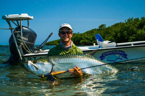 Tarpon on the fly - Turneffe Flats Belize