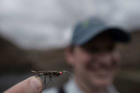 Spencer with the Bjorn's Clearwater Crusher fly pattern.