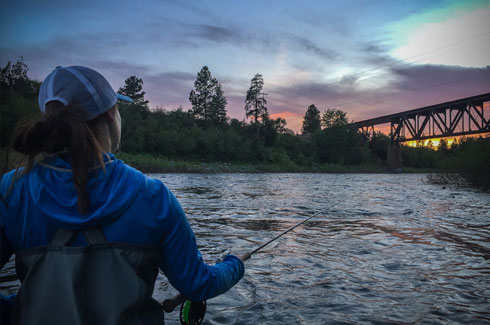 Jen Spey Fishing on the Spokane