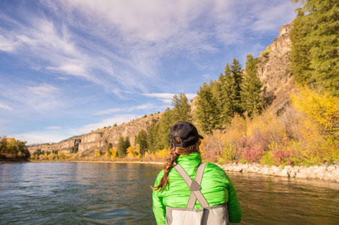 Floating the South Fork Snake River in the Fall.