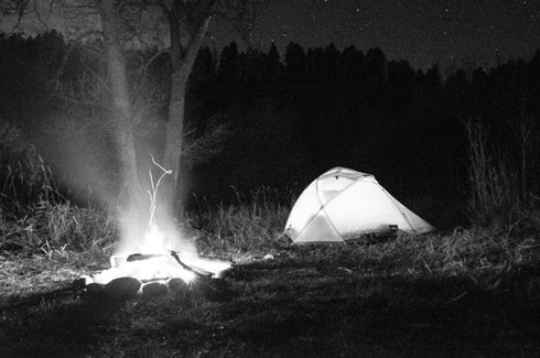 Campfire along the South Fork of the Snake.