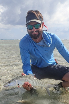 Another quality bonefish on the Belize flats at Turneffe Atoll.