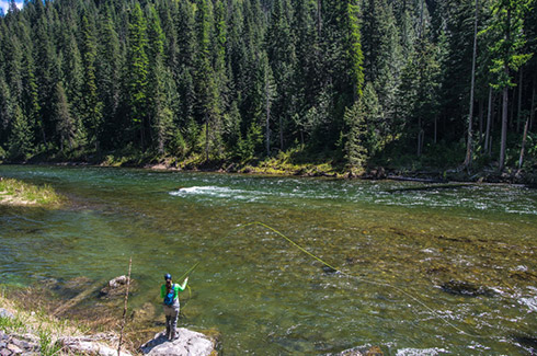 Wade Fishing the St Joe River, Idaho