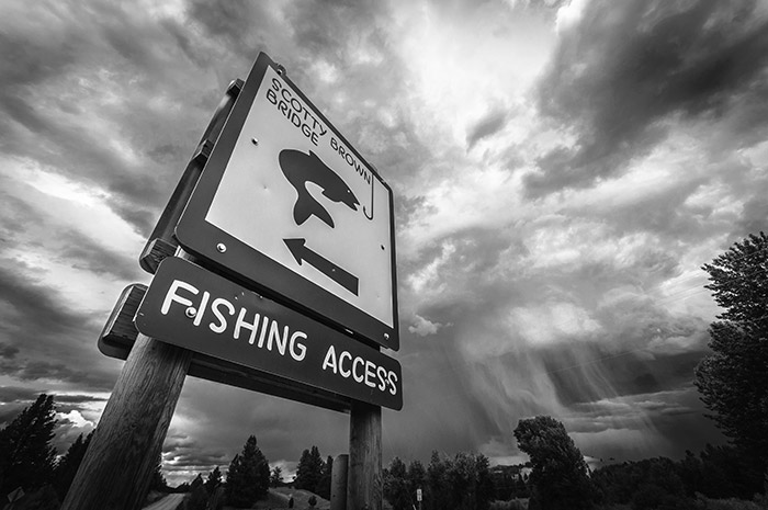 Montana Fishing Access Sign