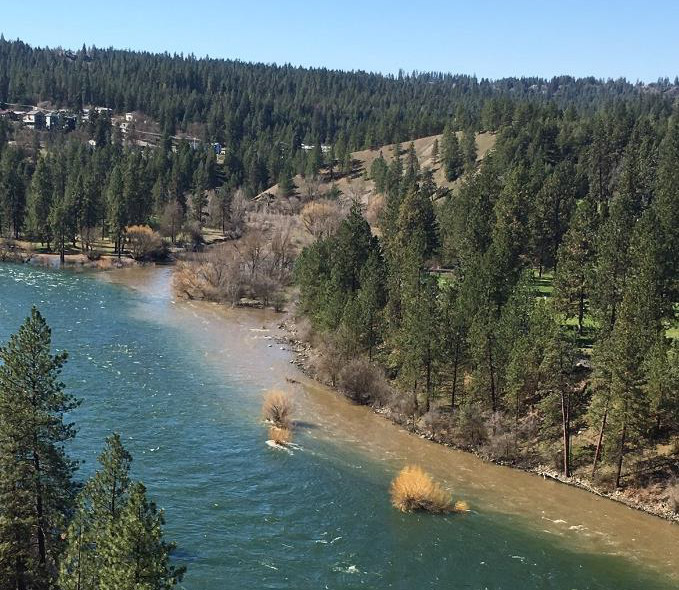 Hangman Creek polluting the Spokane River 3/16/16