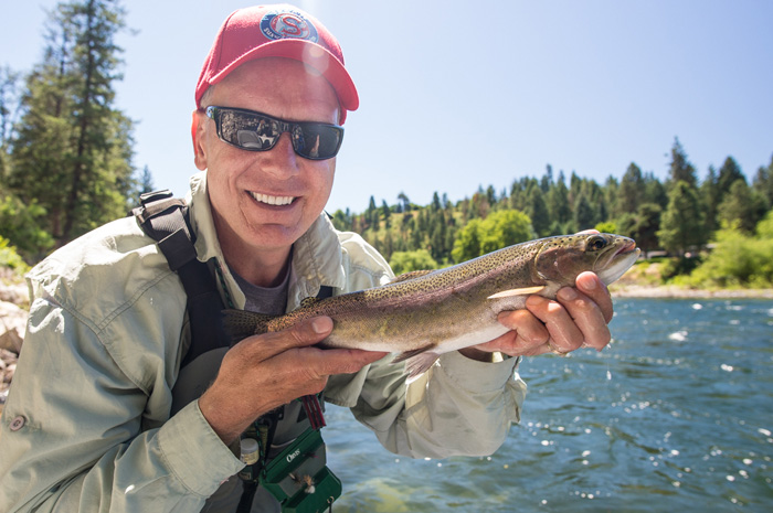 Otto Spokane Indians with a Spokane Redband Trout.