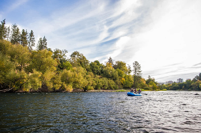 Floating Spokane River.