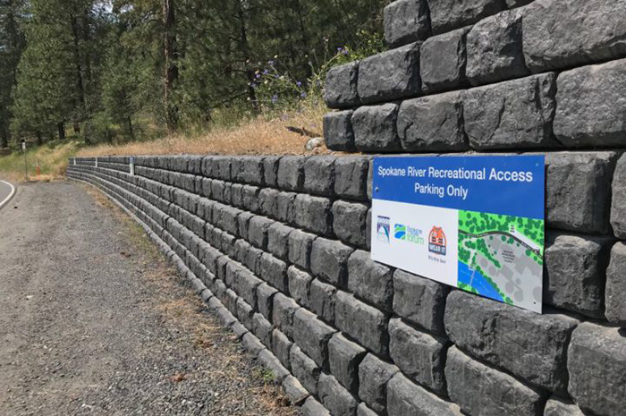 Water Trail Parking at Spokane City Wastewater Treatment Plant