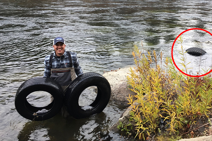 Spokane River Tire Dumping