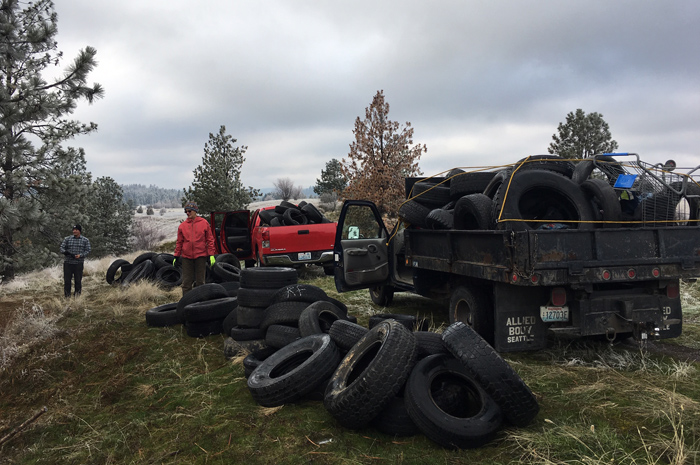 Spokane River Tire Cleanup