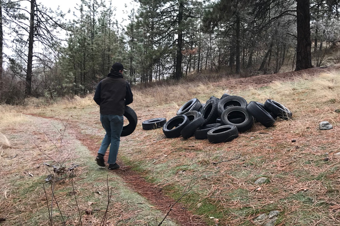 Spokane River Tire Cleanup