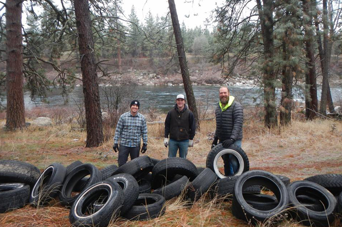 Spokane River Tire Cleanup