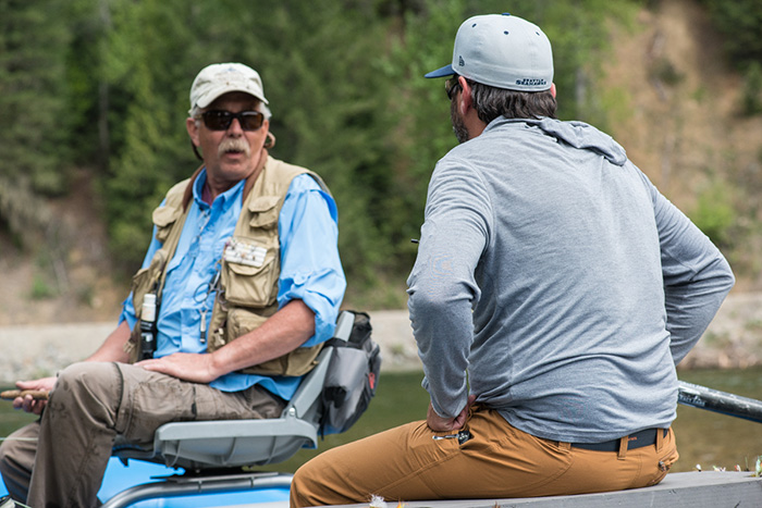 Silver Bow Fly Shop fishing guide manager Bo Brand chats about fishing and life with Coeur d'Alene River Guide Bill Johnson.