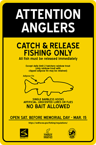 Spokane River Anglers Fishing Sign