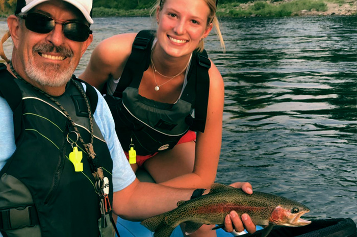 A fine Spokane River Redband Trout caught on a Spokane Guided Fly Fishing Trip with Silver Bow Fly Shop.