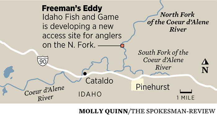 A new boat launch site along the North Fork Coeur d'Alene River will give fly fisher's more opportunity to float this North Idaho cutthroat fishery.