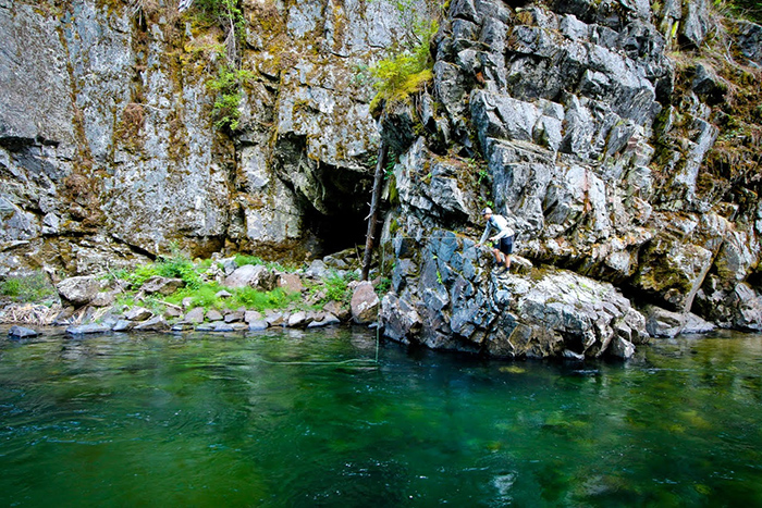 Sight casting to cutthroat on the St. Joe River, Idaho. Jon Covich Photo.