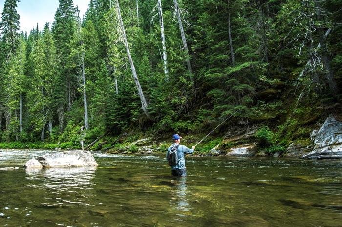 Euro nymphing the North Fork of the Clearwater in Idaho.