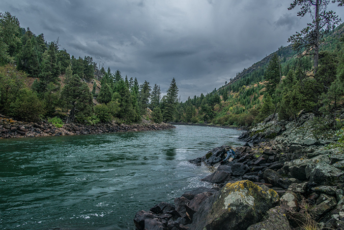 A stormy afternoon in the Black Canyon of the Yellowstone River.