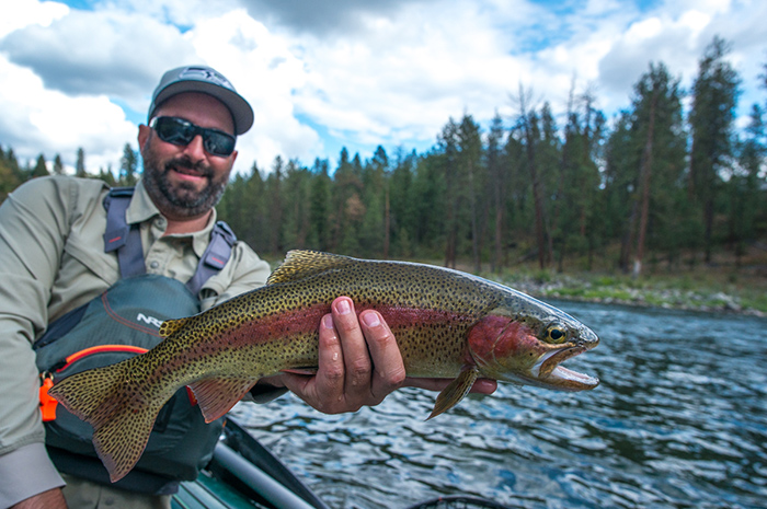 Bo Brand with a quality Spokane River Redband rainbow trout.